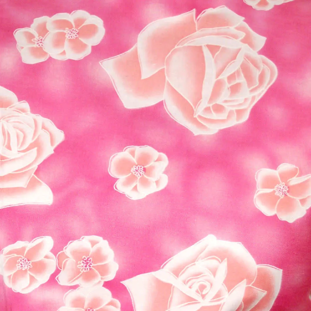 Vintage Blouse Pink Cotton Middy  W/Rose Print 1950S 39" Bust